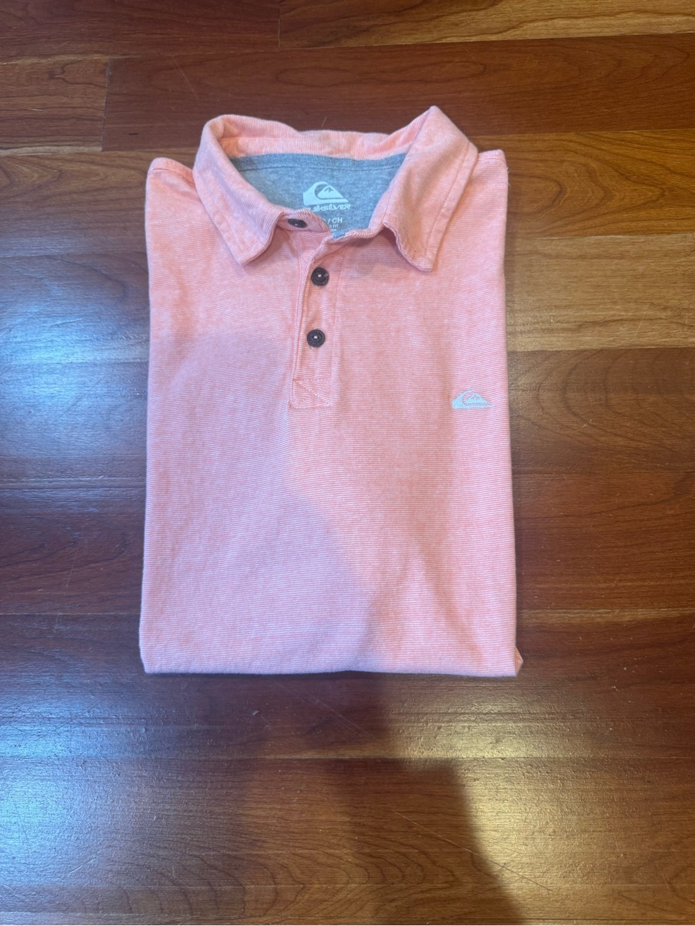Quiksilver Men's Polo Shirt in Peach Pink